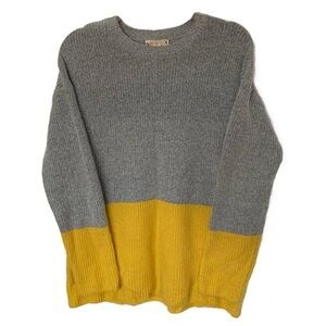 Oversized Color Block Knit Sweater
